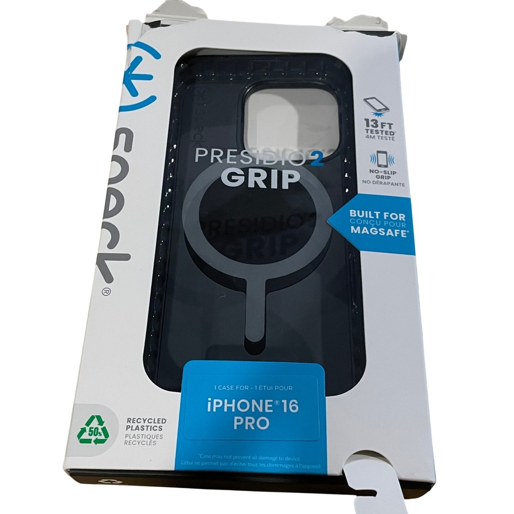 Speck‎ Presidio2 Grip Case for iPhone 16 Pro MagSafe Black Protective Open Box